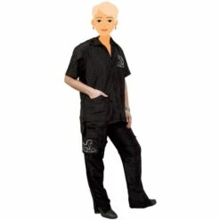 PHOENIX UNIVERSAL Blouse Preciosa à Manches Courtes Noire Taille : S - Noir