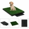 VidaXL Tapis Pour Animaux 2 Pcs Avec Plateau Et Gazon Artificiel Vert