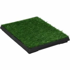 VidaXL Tapis Pour Animaux 2 Pcs Avec Plateau Et Gazon Artificiel Vert -Toilletage et hygiène du chien Soldes 15092847 3