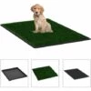 VidaXL Toilette Pour Animaux Avec Plateau Et Gazon Artificiel Vert WC