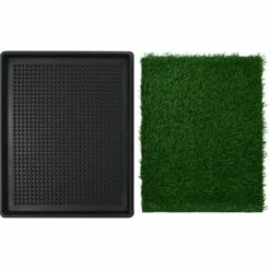 VidaXL Toilette Pour Animaux Avec Plateau Et Gazon Artificiel Vert WC -Toilletage et hygiène du chien Soldes 15092848 4