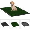 Toilette Pour Animaux Avec Plateau Et Gazon Artificiel Vert WC VidaXL
