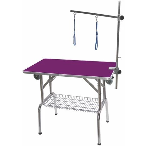 PHOENIX UNIVERSAL Table Pliante à Potence Simple Avec Roulette : Violette - Violet 1 PHOENIX UNIVERSAL Table Pliante à Potence Simple Avec Roulette : Violette - Violet