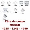 Têtes De Coupe Pour Tondeuse Moser 1225T - 1245 - 1290 Désignation : Têtes De Coupe | Taille : 2 Mm | Usage : Têtes De Coupe Moser 332073