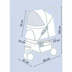 TRIXIE Poussette, 47 × 100 × 80 Cm, 4,6 Kg, Noir -Toilletage et hygiène du chien Soldes 17294556 3