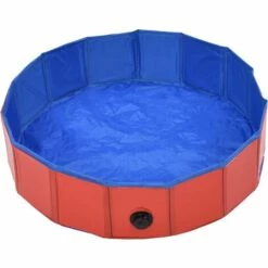 Piscine Pliable Pour Chiens Rouge 80x20 Cm PVC VidaXL -Toilletage et hygiène du chien Soldes 17692656 3