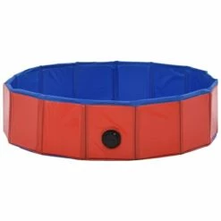 Piscine Pliable Pour Chiens Rouge 80x20 Cm PVC VidaXL -Toilletage et hygiène du chien Soldes 17692656 4