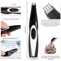 ASUPERMALL Tondeuse Electrique Pour Animaux De Compagnie, Rechargeable Par Usb, A Faible Bruit -Toilletage et hygiène du chien Soldes 18044801 3