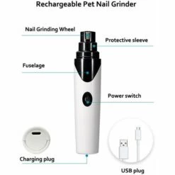 DEVENIRRICHE PTy068 Polissoir électrique Pour Animaux De Compagnie - Blanc -Toilletage et hygiène du chien Soldes 20276657 5