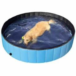 ASUPERMALL Pliable Pvc Chien Chat Piscine De Chien Piscine Bain A Remous Piscine Pour Enfants, Piscine Bassin D'Eau Pour Les Chats Et Les Chiens Enfants En Ete, 80 * 20Cm