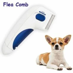 DEVENIRRICHE Peigne Anti-puces Pour Animaux De Compagnie - éliminer Les Poux De Tête D'animaux De Compagnie Vu à La Télévision Et Le Peigne électronique Du Chien - Blanc