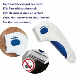 DEVENIRRICHE Peigne Anti-puces Pour Animaux De Compagnie - éliminer Les Poux De Tête D'animaux De Compagnie Vu à La Télévision Et Le Peigne électronique Du Chien - Blanc -Toilletage et hygiène du chien Soldes 20846325 3