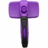 ASUPERMALL Professionnel Autonettoyant Slicker Brosse Pour Animaux C-Toilettage Pour Chiens A Outils Toilettage Peigne (Violet)