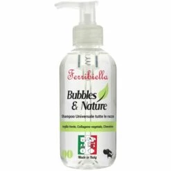 FERRIBIELLA Shampooing Universel Pour Toutes Les Races De Chiens Avec Argile Verte, Collagène Végétal Et 250 Ml De Kératine.