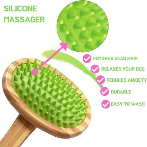 BARES Pecute Brosse Chien Chat De Toilettage Massage En Caoutchouc Brosse De Nettoyage Bain Pour Animaux Peigne De Massage Epilateur Pour Poils Cheveux Longs Courts 4 BARES Pecute Brosse Chien Chat De Toilettage Massage En Caoutchouc Brosse De Nettoyage Bain Pour Animaux Peigne De Massage Epilateur Pour Poils Cheveux Longs Courts – Image 4