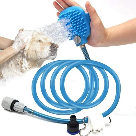BARES Pulvérisateur De Douche Pour Chien Outil De Bain Pour Chien Adjustable Hand Held Brush And Wipes 2 In 1-2.5M 1 BARES Pulvérisateur De Douche Pour Chien Outil De Bain Pour Chien Adjustable Hand Held Brush And Wipes 2 In 1-2.5M