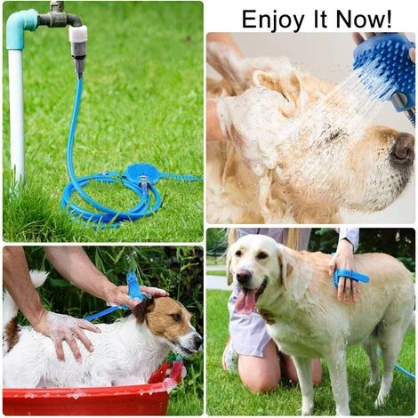 BARES Pulvérisateur De Douche Pour Chien Outil De Bain Pour Chien Adjustable Hand Held Brush And Wipes 2 In 1-2.5M 5 BARES Pulvérisateur De Douche Pour Chien Outil De Bain Pour Chien Adjustable Hand Held Brush And Wipes 2 In 1-2.5M – Image 5
