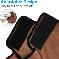 BARES Peignoir Pour Chien Avec Capuchon à Cordon Ajustable, Peignoir En Microfibre Super Absorbant, Séchage Rapide Pour Une Fourrure Sèche ( M) -Toilletage et hygiène du chien Soldes 25270782 4