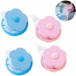 BEARSU Enlever Poils D'Animaux Machine à Laver,Attrape Poils Machine à Laver,Boule Anti Poil,Boule Machine à Laver Anti Poils,Filtre à Cheveux Pour Nettoyer Poils D’animaux Domestiques,Cheveux,Débris Coton