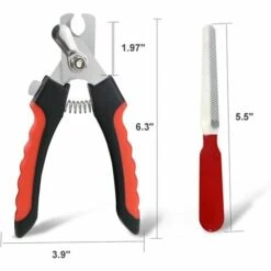 DEVENIRRICHE Coupe-griffes Pour Chien Et Chat Pince à Ongles Coupante Avec Lime à Ongles - Rouge - Kit Essentiel De Toilettage -Toilletage et hygiène du chien Soldes 25676867 5