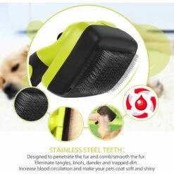 DEVENIRRICHE Einemgeld-Brosse Chiens Et Chats Autonettoyante Enlèvement Efficace Jusqu'à 95% Des Poils Morts Et Sous-poils Conception Ergonomique Enlèvement Des Poils En Un Clic (Brosse Autonettoyante) -Toilletage et hygiène du chien Soldes 25904439 3