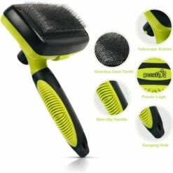 DEVENIRRICHE Einemgeld-Brosse Chiens Et Chats Autonettoyante Enlèvement Efficace Jusqu'à 95% Des Poils Morts Et Sous-poils Conception Ergonomique Enlèvement Des Poils En Un Clic (Brosse Autonettoyante) -Toilletage et hygiène du chien Soldes 25904439 5