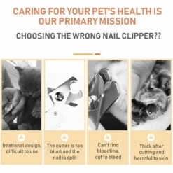 HAPPYSHOPPING Coupe-ongles Pour Chat Pour Animaux De Compagnie, Lumiere De Remplissage A LED Et Ligne Anti-coupure Pour Le Sang Avec Loupe 5 Fois (batterie Integree Dans L'expedition) -Toilletage et hygiène du chien Soldes 26585881 3