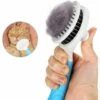 LITZEE Brosse De Toilettage De Chien, Brosse Chat Poil Long, Brosse Chiens Et Chats Autonettoyante, Avec Enlèvement Des Poils En Un Clic, Pour Chiens Et Chats De Petite, Moyenne Et Grande (Bleu)
