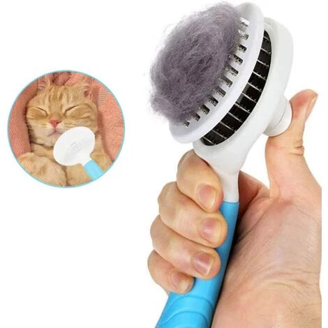 LITZEE Brosse De Toilettage De Chien, Brosse Chat Poil Long, Brosse Chiens Et Chats Autonettoyante, Avec Enlèvement Des Poils En Un Clic, Pour Chiens Et Chats De Petite, Moyenne Et Grande (Bleu) 1 LITZEE Brosse De Toilettage De Chien, Brosse Chat Poil Long, Brosse Chiens Et Chats Autonettoyante, Avec Enlèvement Des Poils En Un Clic, Pour Chiens Et Chats De Petite, Moyenne Et Grande (Bleu)