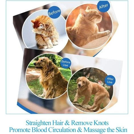 LITZEE Brosse De Toilettage De Chien, Brosse Chat Poil Long, Brosse Chiens Et Chats Autonettoyante, Avec Enlèvement Des Poils En Un Clic, Pour Chiens Et Chats De Petite, Moyenne Et Grande (Bleu) 4 LITZEE Brosse De Toilettage De Chien, Brosse Chat Poil Long, Brosse Chiens Et Chats Autonettoyante, Avec Enlèvement Des Poils En Un Clic, Pour Chiens Et Chats De Petite, Moyenne Et Grande (Bleu) – Image 4