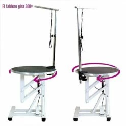 IBANEZ Table Ronde Hydraulique à Hauteur Réglable, Pour Chiens De Petites Races, Table Pivotante à 360 Degrés -Toilletage et hygiène du chien Soldes 27264210 5