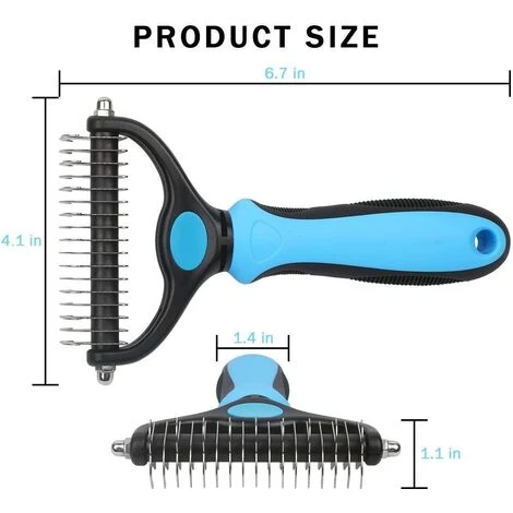 LangRay Brosse De Toilettage Pour Chien 17 + 9 Dents Double Face Pour Enlever Les Poils Courts Ou Longs 3 LangRay Brosse De Toilettage Pour Chien 17 + 9 Dents Double Face Pour Enlever Les Poils Courts Ou Longs – Image 3