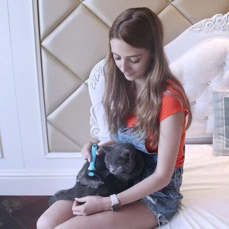 LangRay Brosse De Toilettage Pour Chien 17 + 9 Dents Double Face Pour Enlever Les Poils Courts Ou Longs 5 LangRay Brosse De Toilettage Pour Chien 17 + 9 Dents Double Face Pour Enlever Les Poils Courts Ou Longs – Image 5