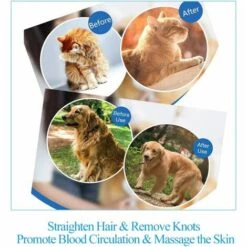 LangRay Brosse De Toilettage De Chien, Brosse Chat Poil Long, Brosse Chiens Et Chats Autonettoyante, Avec Enlèvement Des Poils En Un Clic, Pour Chiens Et Chats De Petite, Moyenne Et Grande (Bleu) -Toilletage et hygiène du chien Soldes 27587884 4