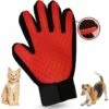 LangRay NA Gant De Toilettage Pour Animal Domestique - Gant De Nettoyage Efficace - Brosse à Déshedding - Pointes En Silicone Doux Pour Massage Doux - Pour Chats Et Chiens Avec Fourrure Longue Et Courte