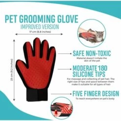 LangRay NA Gant De Toilettage Pour Animal Domestique - Gant De Nettoyage Efficace - Brosse à Déshedding - Pointes En Silicone Doux Pour Massage Doux - Pour Chats Et Chiens Avec Fourrure Longue Et Courte -Toilletage et hygiène du chien Soldes 27588040 5