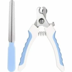 Kueatily Coupe-Ongles Pour Animaux De Compagnie Ciseaux à Griffes D'Animaux Coupe Griffes Pour Animaux De Compagnie Coupe-Ongles De Chien Coupe-Griffe N Acier Inoxydable Pour Chiens Chats (Blanc Et Bleu)