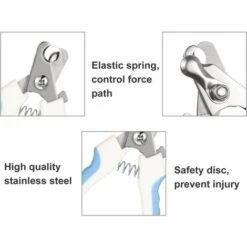 Kueatily Coupe-Ongles Pour Animaux De Compagnie Ciseaux à Griffes D'Animaux Coupe Griffes Pour Animaux De Compagnie Coupe-Ongles De Chien Coupe-Griffe N Acier Inoxydable Pour Chiens Chats (Blanc Et Bleu) -Toilletage et hygiène du chien Soldes 27866367 3