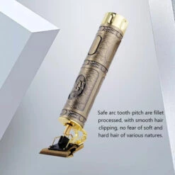 HAPPYSHOPPING Retro Tete De Bouddha Tondeuse A Cheveux Salon De Coiffure Gravure Tondeuse A Huile Electrique Livree Avec Batterie, Argent - Argent -Toilletage et hygiène du chien Soldes 28173481 4