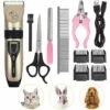 BRIDAY Tondeuse De Chien Chat Avec Poil Long Epais Professionnel Silencieux Tondeuse Rechargeable Electrique Sans Fil Avec Ciseaux Et Peigne