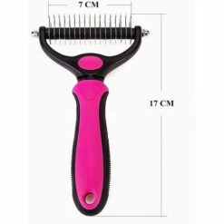 BRIDAY Brosse Chien Brosse Chat, Peigne Déméloir Chien Poils Longs Courts, Dents Doubles Râteau De Toilettage Pour Chien Et Chat -Toilletage et hygiène du chien Soldes 28592597 5