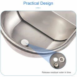 ASUPERMALL Abreuvoir Automatique Abreuvoir En Acier Inoxydable Distributeur Abreuvoir Avec Flotteur Vanne De Drainage Trou Pour Cheval, Bovin, Caprin Mouton Porc Vache Chien -Toilletage et hygiène du chien Soldes 28672613 4