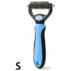 BETTERLIFE Brosse à Poils D'animaux, Peigne De Toilettage Pour Animaux De Compagnie, Brosse à Poils De Chien Et De Chat, Râteau Pour Chien Emmêlé Peigne D'épilation De Chien Et De Chat Trompette Bleue S