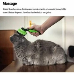 Perle Rare Brosse Autonettoyante Adaptée Aux Chats Et Chiens à Poils Longs, Brosse à Peigner Les Poils Intérieurs Pour Animaux De Compagnie, L'efficacité D'élimination Des Poils Morts Peut Atteindre 95% -Toilletage et hygiène du chien Soldes 29865526 4