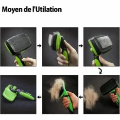 Perle Rare Brosse Autonettoyante Adaptée Aux Chats Et Chiens à Poils Longs, Brosse à Peigner Les Poils Intérieurs Pour Animaux De Compagnie, L'efficacité D'élimination Des Poils Morts Peut Atteindre 95% -Toilletage et hygiène du chien Soldes 29865526 5