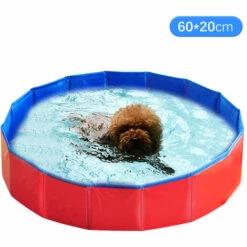 Blusea Pliable Pet Bath Piscine Pliable Chien Piscine Pour Animaux Bain A Remous Piscine Pour Chats Chiens, 60X20Cm