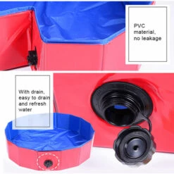 Blusea Pliable Pet Bath Piscine Pliable Chien Piscine Pour Animaux Bain A Remous Piscine Pour Chats Chiens, 60X20Cm -Toilletage et hygiène du chien Soldes 29981016 3