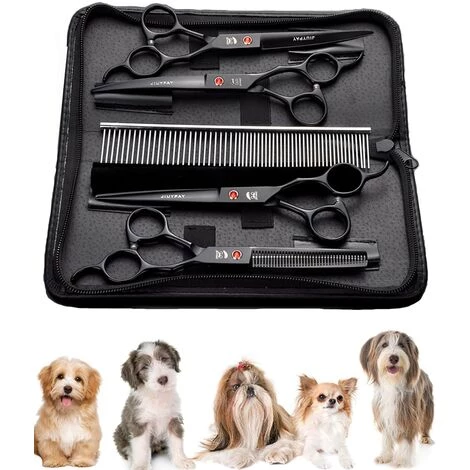 ILOVEMILAN Ciseaux Pour Produits De Soins Pour Chiens Et Chats, Ciseaux Pour Animaux De Compagnie, Ciseaux De Toilettage Lot De 4 1 ILOVEMILAN Ciseaux Pour Produits De Soins Pour Chiens Et Chats, Ciseaux Pour Animaux De Compagnie, Ciseaux De Toilettage Lot De 4