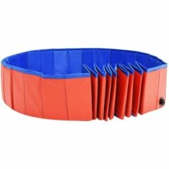 VidaXL Piscine Pliable Pour Chiens Rouge 200x30 Cm PVC -Toilletage et hygiène du chien Soldes 30160722 5