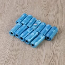 LangRay Sacs Ramasse-crottes Chien Sacs à Déjections Biodégradables Bleu 12 Rouleaux (180 Sacs Au Total) -Toilletage et hygiène du chien Soldes 30188276 4